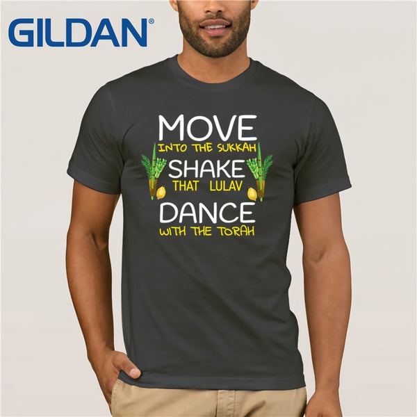 Sukkot Sukkah Four Species Dance With The Torah Jewish Shirt cool T-shirt