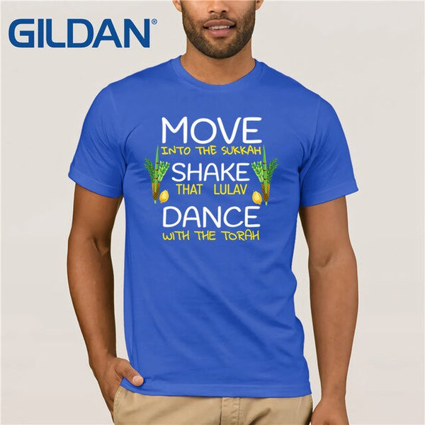 Sukkot Sukkah Four Species Dance With The Torah Jewish Shirt cool T-shirt