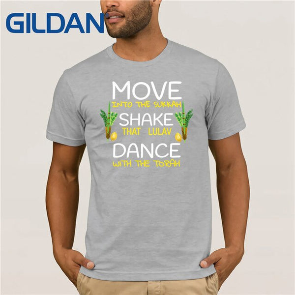 Sukkot Sukkah Four Species Dance With The Torah Jewish Shirt cool T-shirt