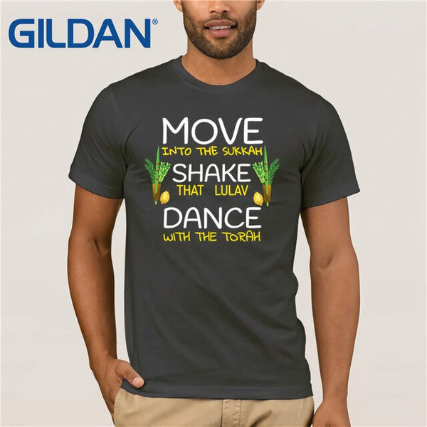 Sukkot Sukkah Four Species Dance With The Torah Jewish Shirt cool T-shirt