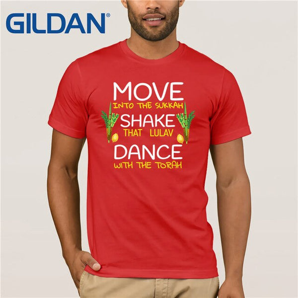 Sukkot Sukkah Four Species Dance With The Torah Jewish Shirt cool T-shirt