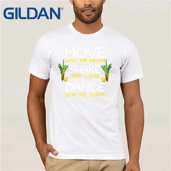 Sukkot Sukkah Four Species Dance With The Torah Jewish Shirt cool T-shirt