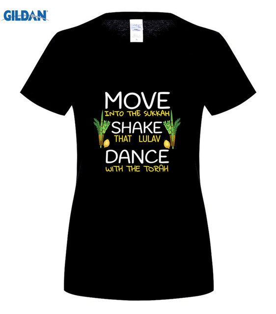 Sukkot Sukkah Four Species Dance With The Torah Jewish Shirt cool T-shirt