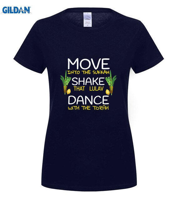 Sukkot Sukkah Four Species Dance With The Torah Jewish Shirt cool T-shirt