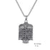 Fishhook Tibetan Silvery Jewish Torah Scroll 10 Commandments Necklace Ethnic Jewelry
